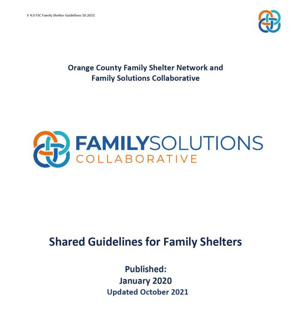 Shared Guidelines for Family Shelters