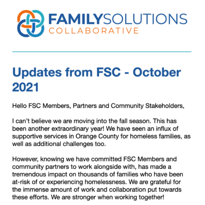 FSC Newsletter - October 2021