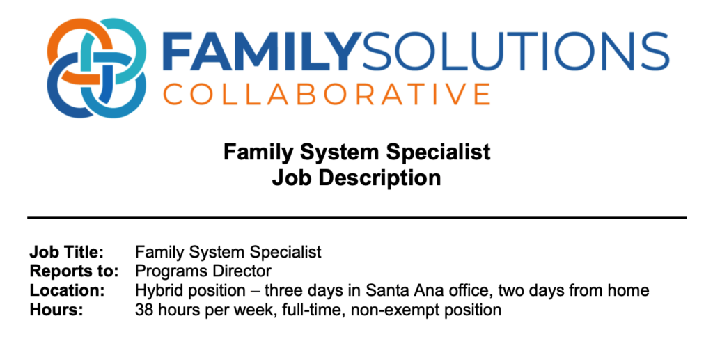 Family System Specialist